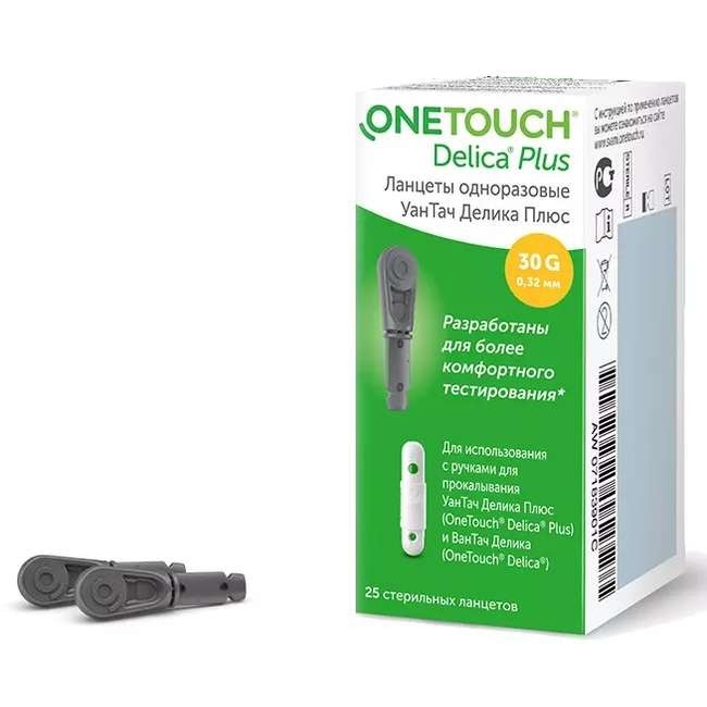 Ланцет Ван Тач Делика Плюс 25шт.- OneTouch Delica Plus від продавця ...