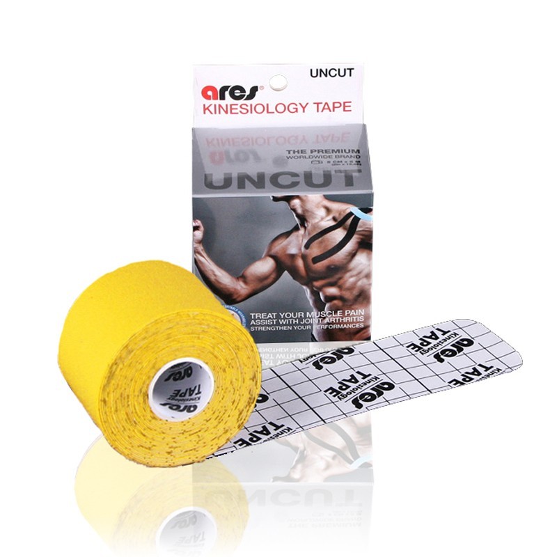 

Кинезио тейп Ares Uncut 5смx5м желтый AUY