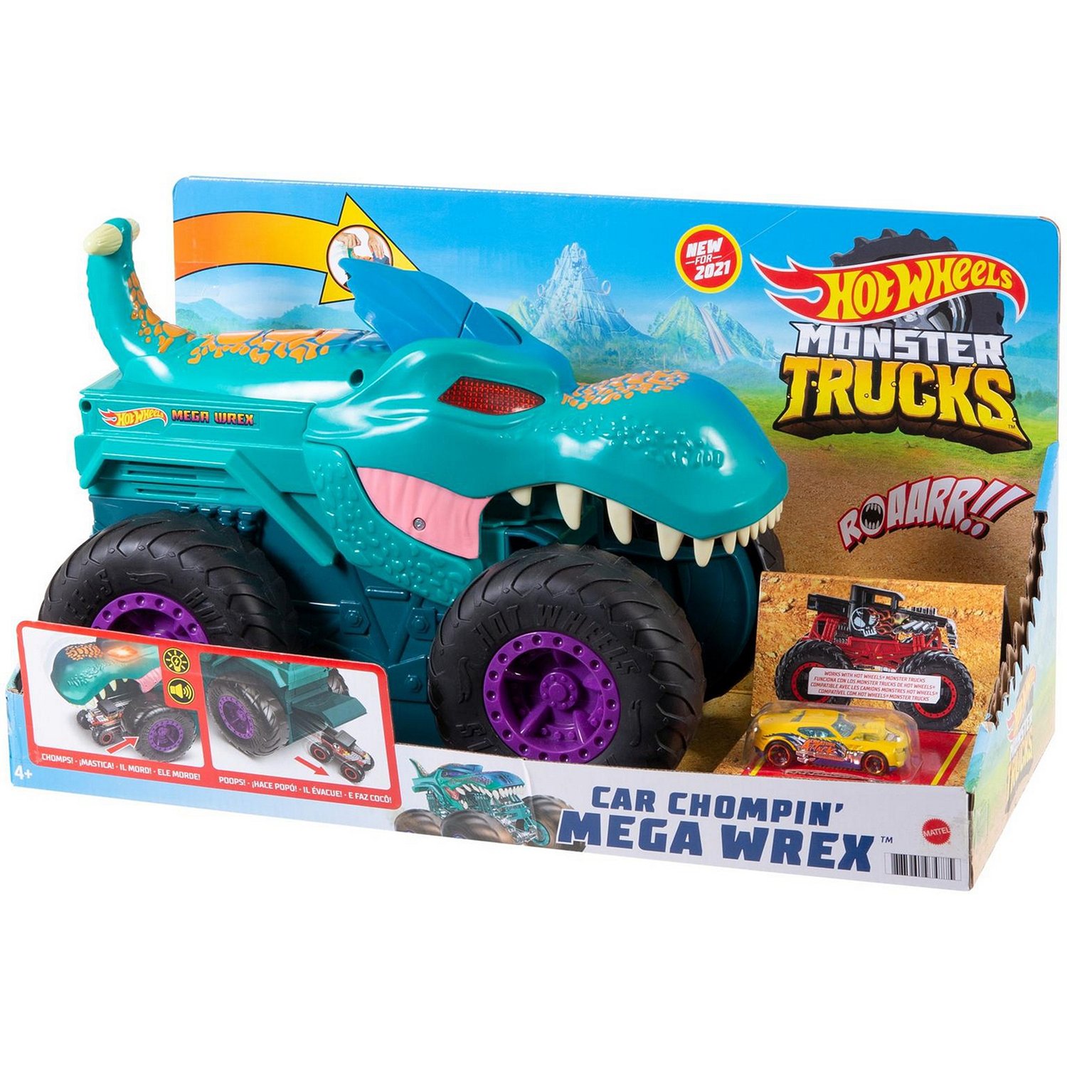 

Збільшена машинка "Хижий Мега Рекс" серії "Monster Trucks" Hot Wheels GYL13 (2000904650576)