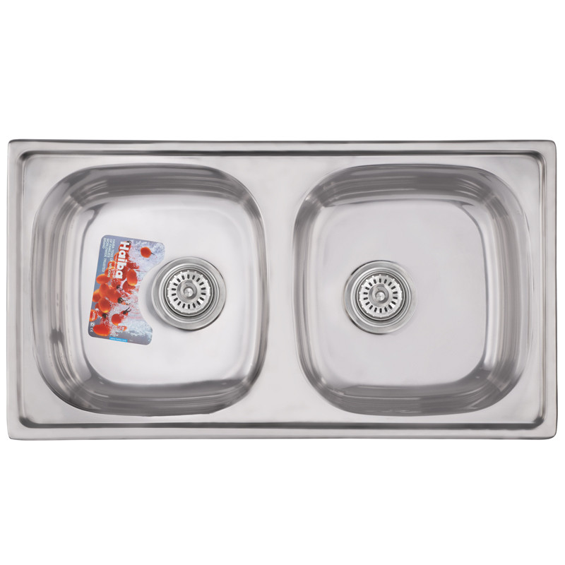 

Мойка кухонная HAIBA 78x43 DOUBLE polish