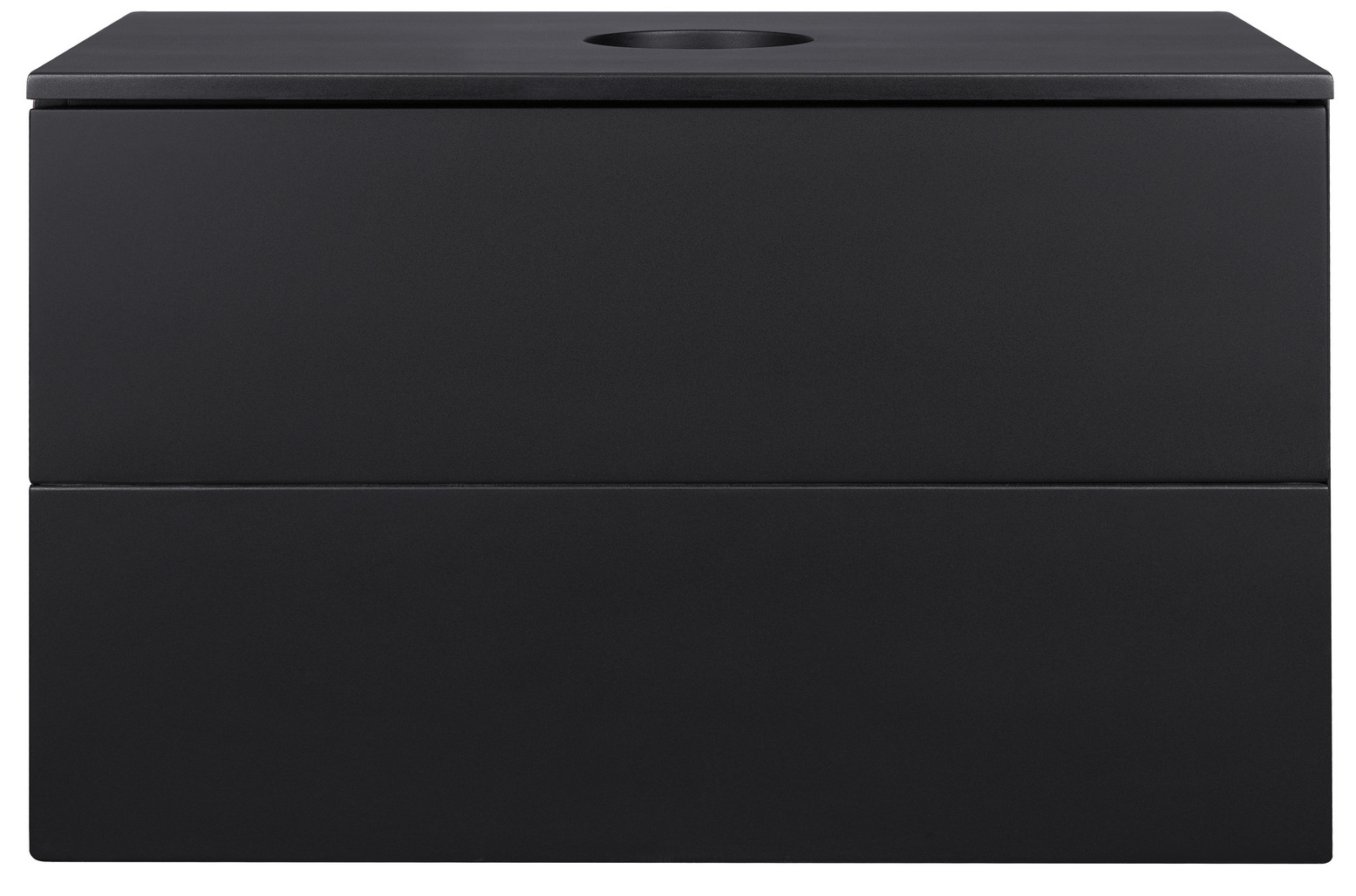 

Тумба подвесная Qtap Tern 800х476х469 Matt black со столешницей QT1779TPL802MB