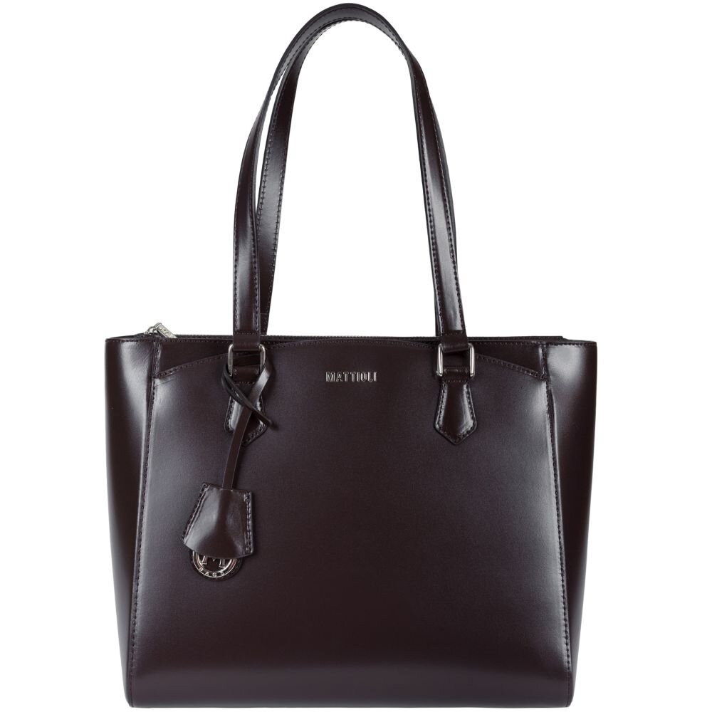 

Женская сумка из натуральной итальянской кожи Mattioli 037-20C темно-коричневая