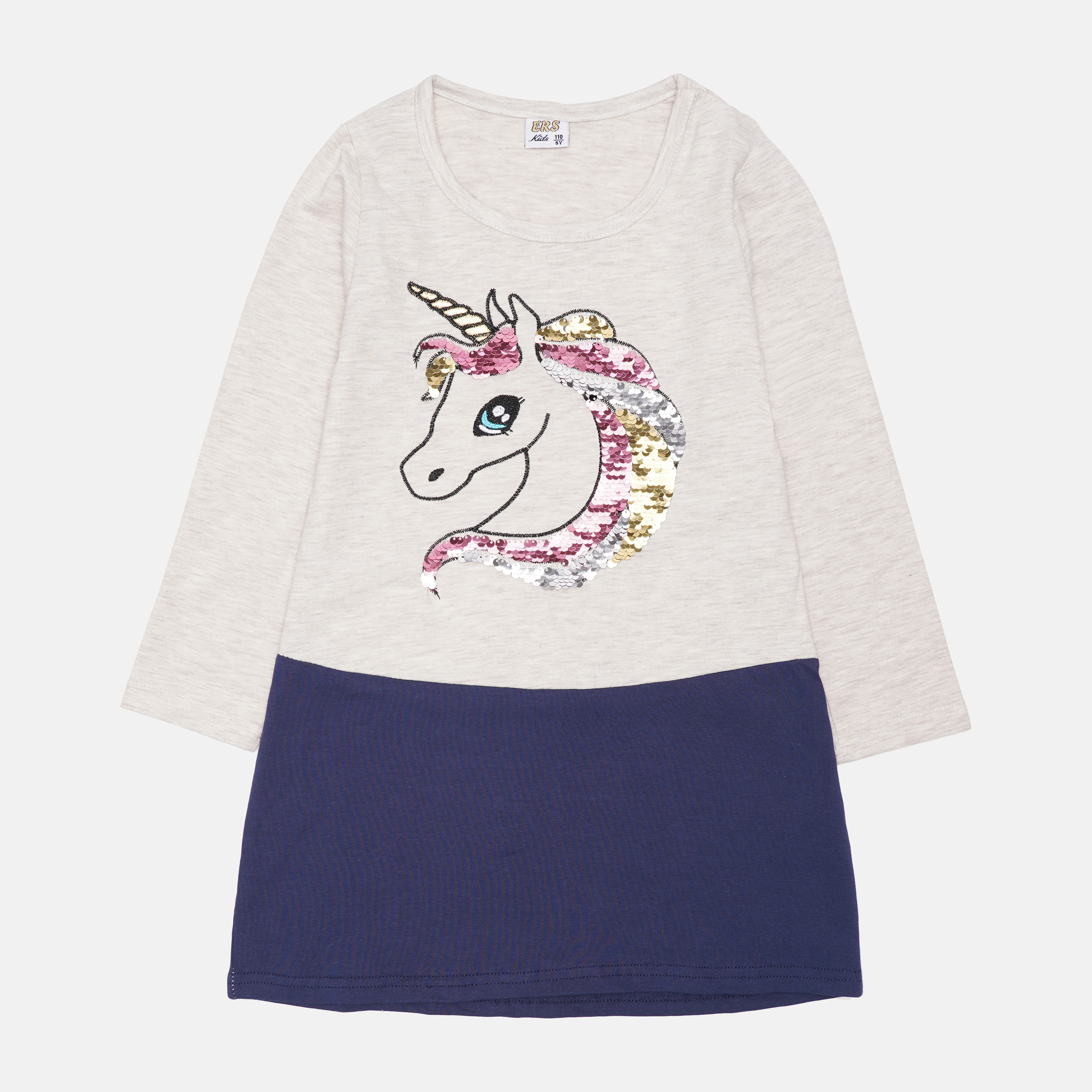 

Платье с длинными рукавами ERS kids S-89 98 см Бежевое/Меланж (0511488000005)
