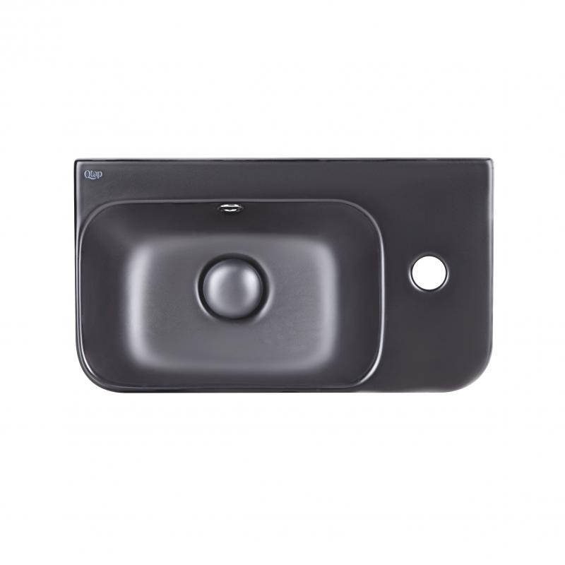 

Раковина Qtap Tern Matt black с донным клапаном QT17115117RMB SD00043864