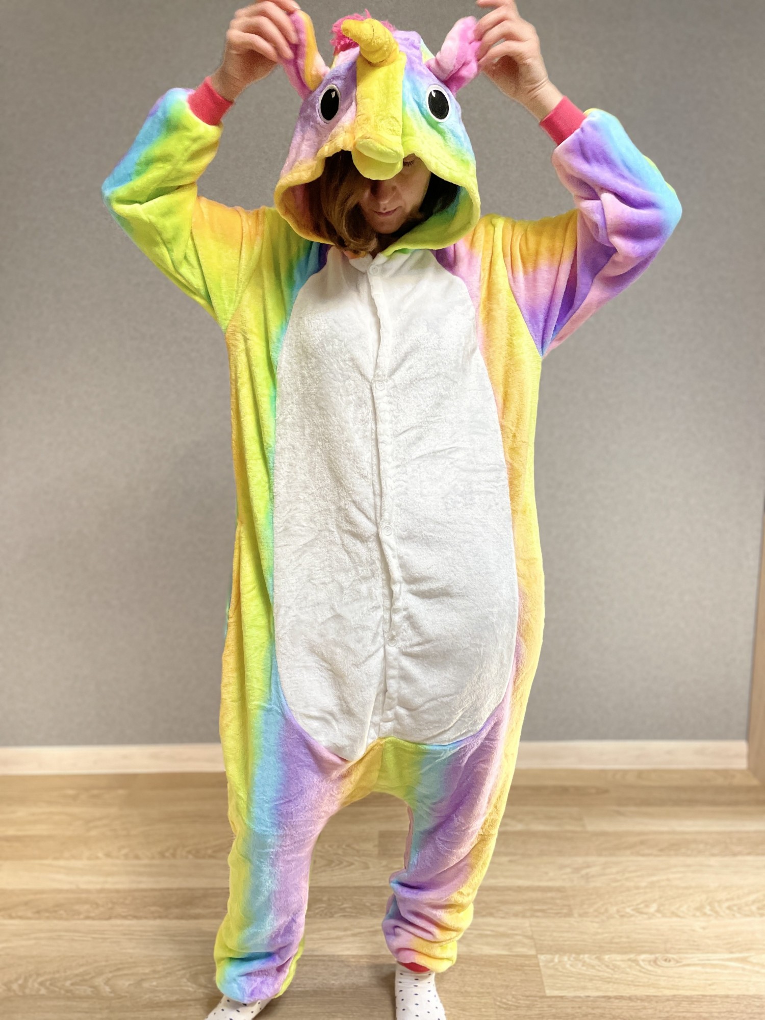

Пижама кигуруми Kigurumi Радужный Единорог размер  145-155 см, Пижама кигуруми Kigurumi Радужный Единорог размер S 145-155 см