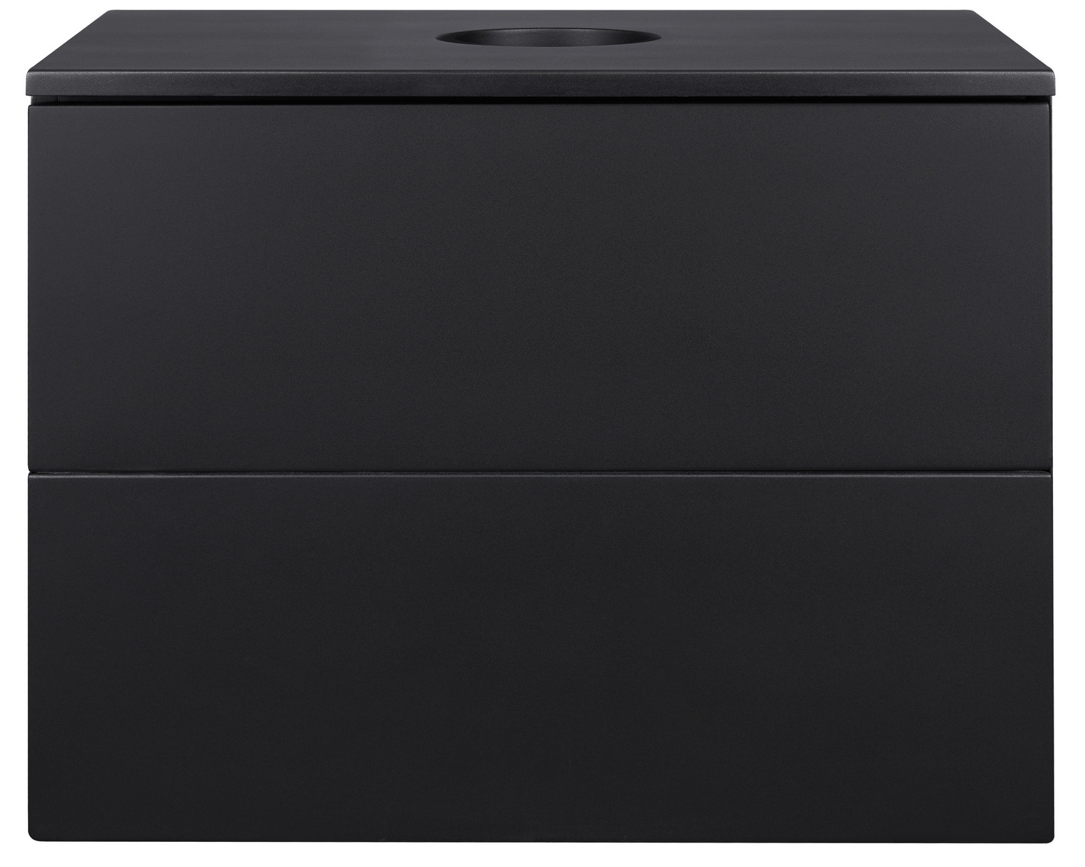 

Тумба подвесная Qtap Tern 600х476х469 Matt black со столешницей QT1779TPL602MB