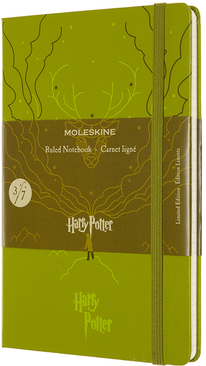 

Записная книга Moleskine Harry Potter 13 х 21 см 240 страниц в линейку 3/7 Оливковая (8053853603715)