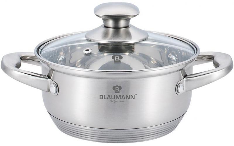 

Кастрюля Blaumann Gourmet 5л Ø26х10см из нержавеющей стали со стеклянной крышкой