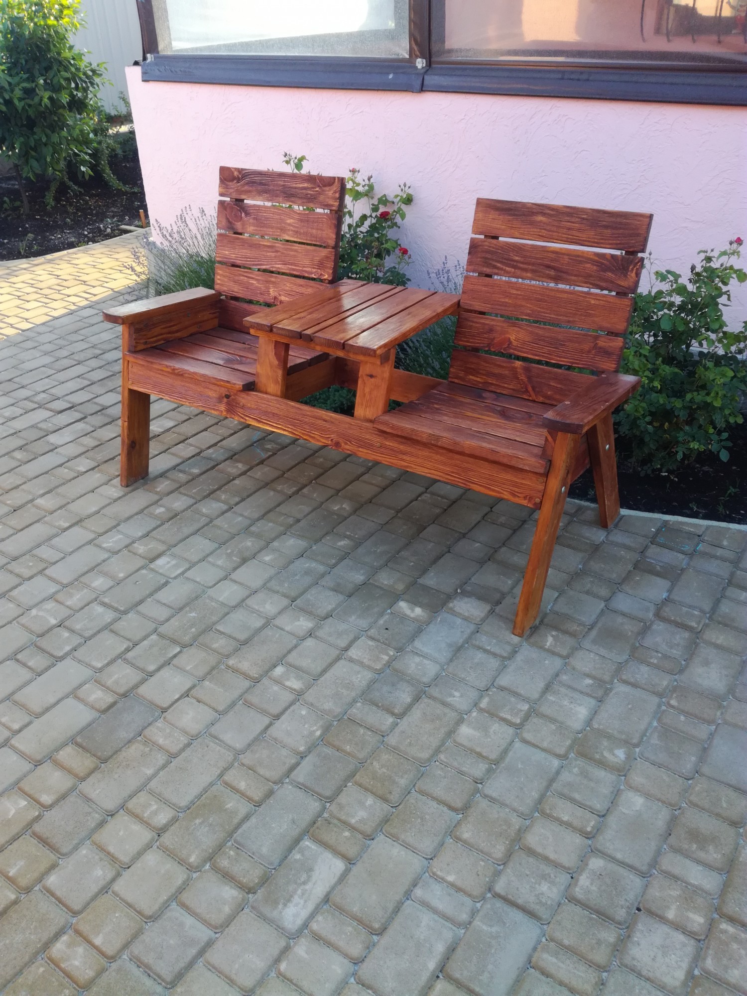 

Садовая лавочка-скамейка Smell of Wood TWINS Цвет "Темный Дуб"