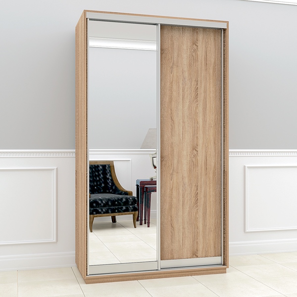 

Двухдверный шкаф купе Viant 3-7 150x60x220 Дуб сонома ДСП + Зер