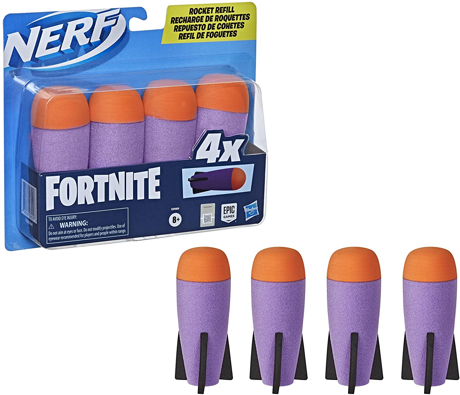 

Набор ракет 4 шт NERF Fortnite Rocket Refill Hasbro (E9989)