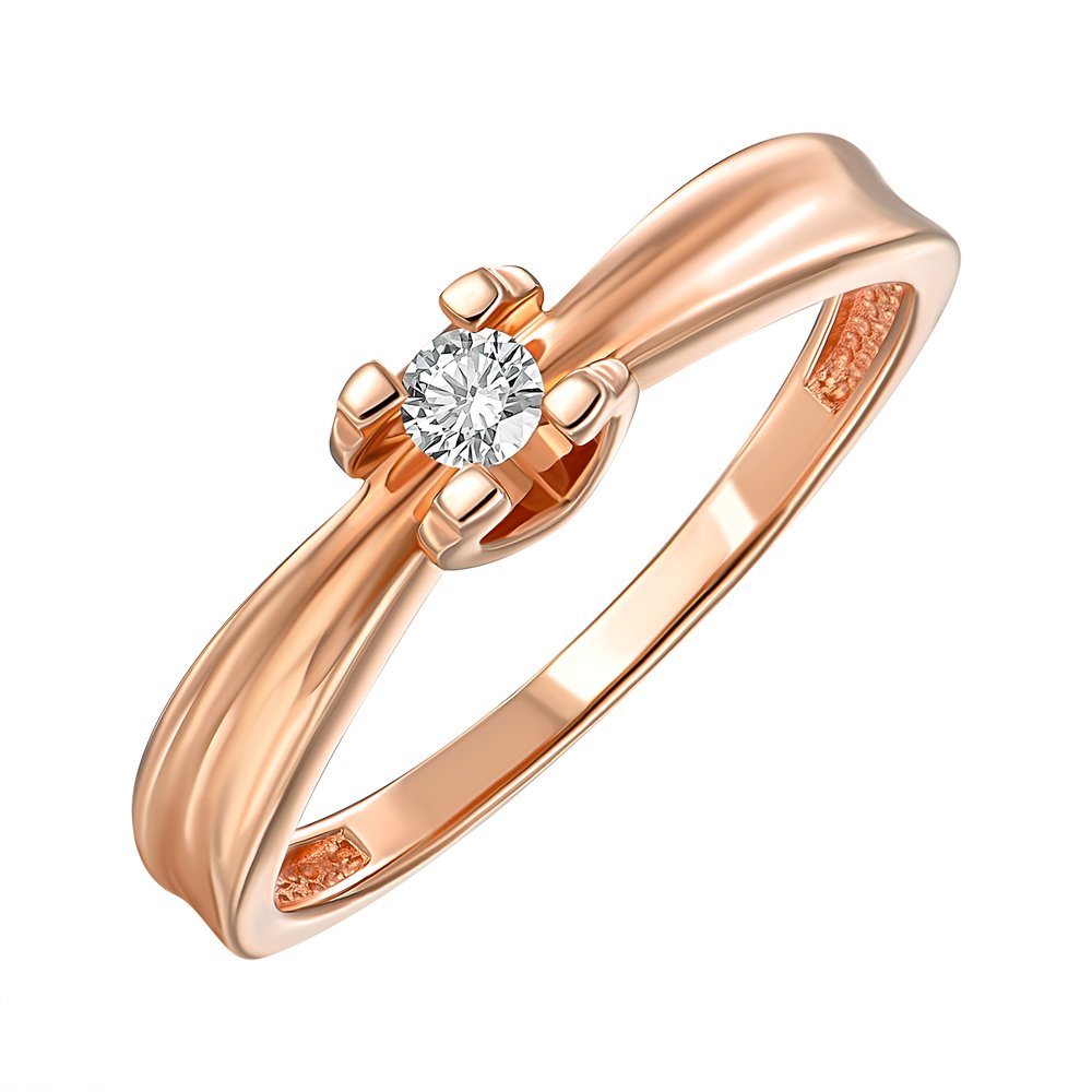 

Кольцо из красного золота с бриллиантом 000139534 16.5 размера