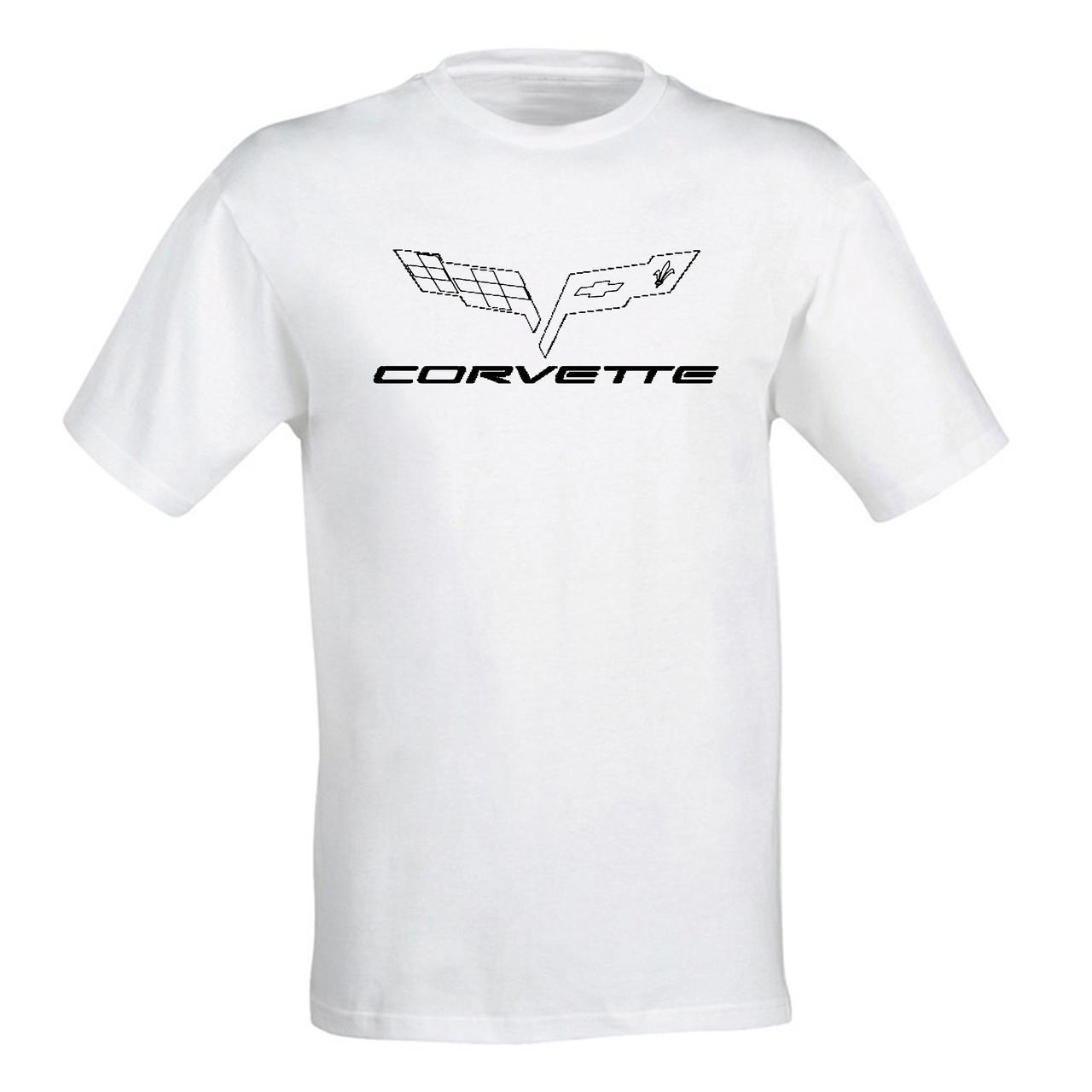 

Мужская футболка Push IT с принтом "Сorvette 1" XXXL, Белый