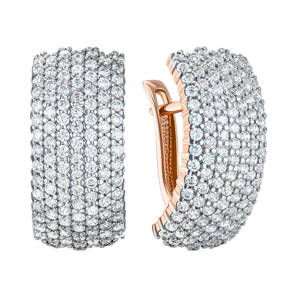 

Серьги из красного золота с фианитами 000151699