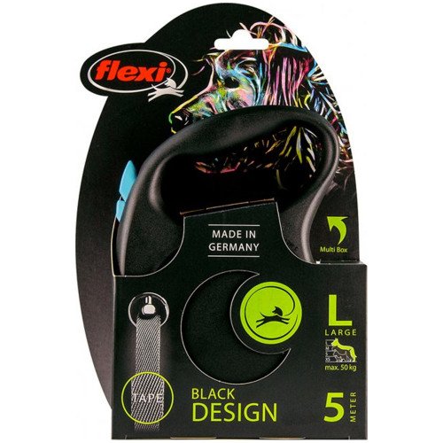

Поводок-рулетка флекси Trixie BLACK DESIGN L для собак, 5 м, до 50 кг, синий