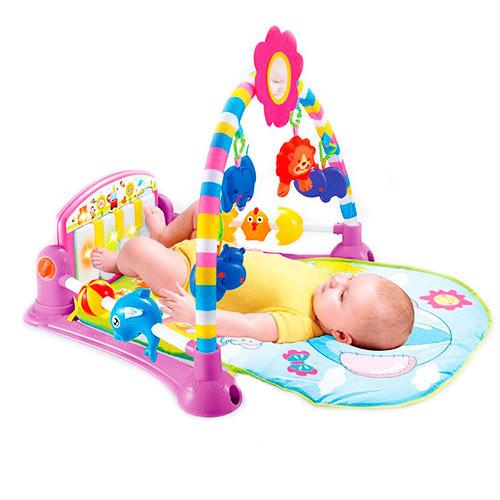 

Игровой коврик для младенца PA518 с дугой и погремушками (Красный)