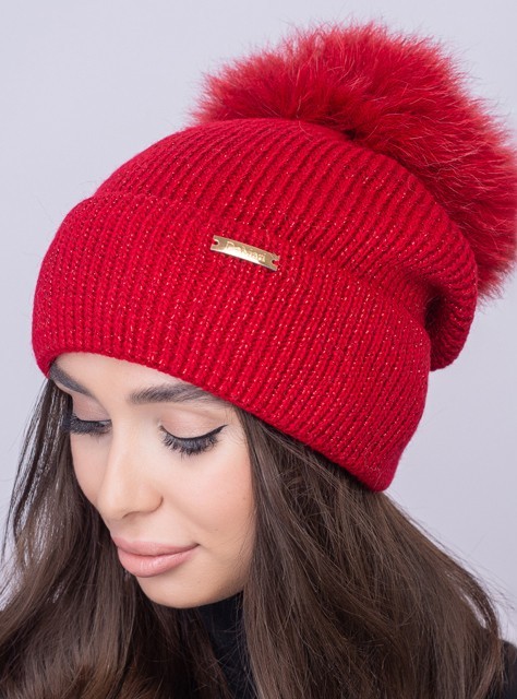 

Женская шапка DeMari Бони бублик 54-59 Красный