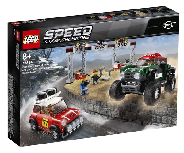 

Lego Speed Champions Автомобили 1967 Mini Cooper S Rally и 2018 MINI John Cooper Works Buggy 75894