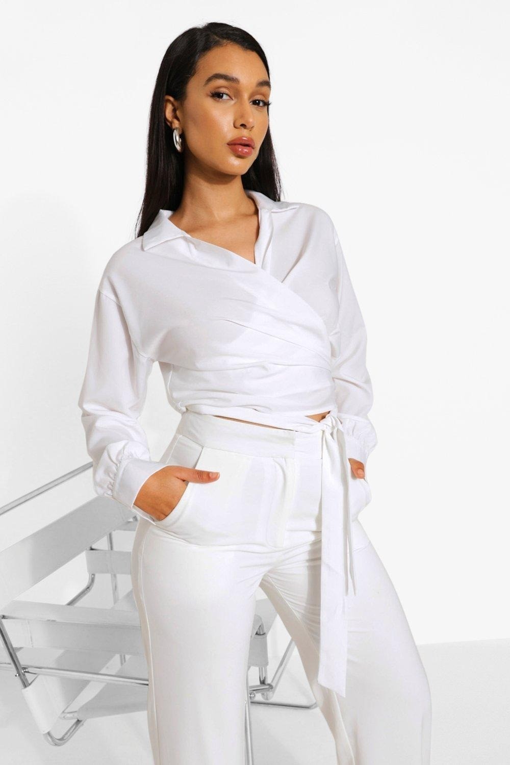 

Рубашка Boohoo 42 Белый 8520123002805