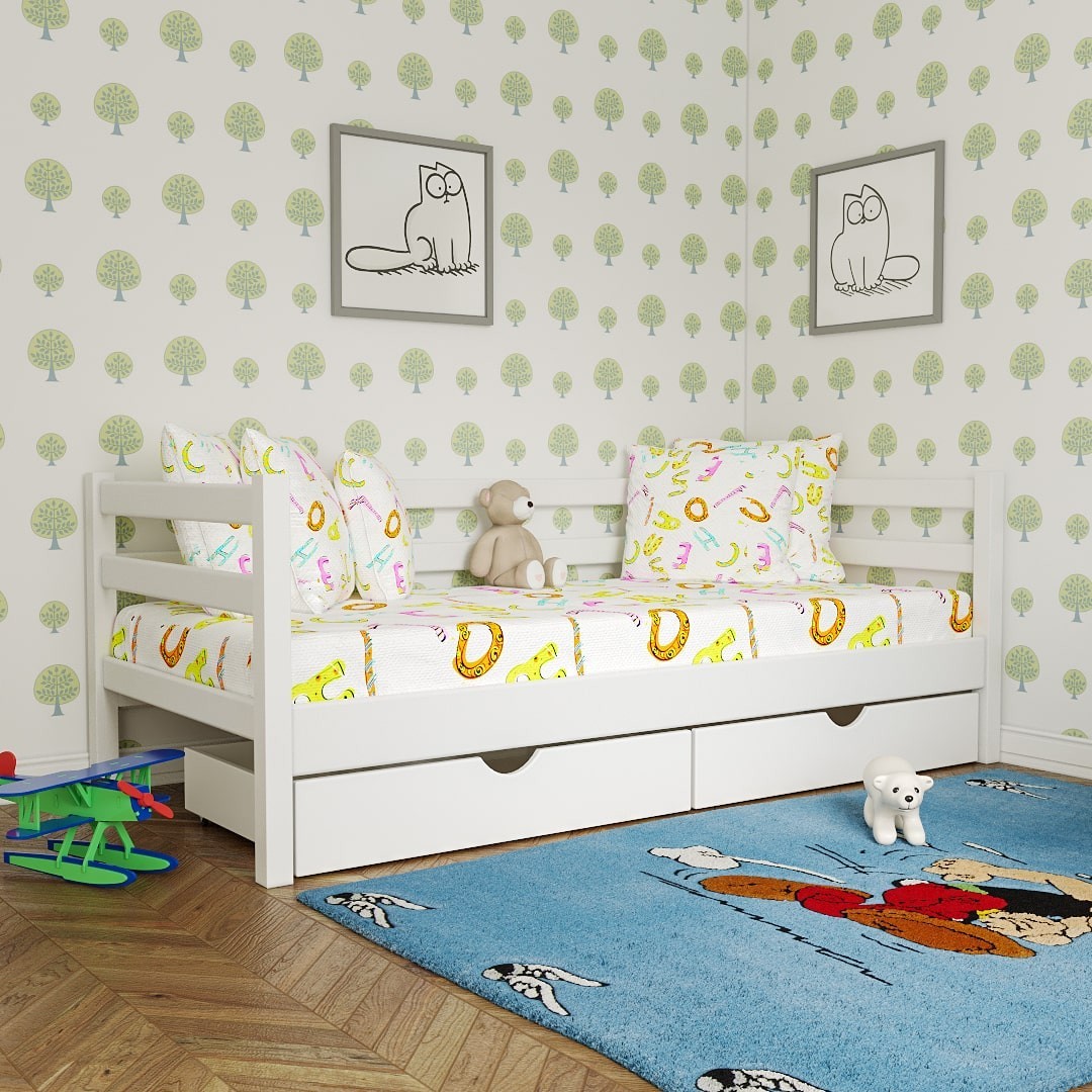 

Детская кровать MEBLIUS Соня 90 см x 200 см Белая с выдвижными ящиками