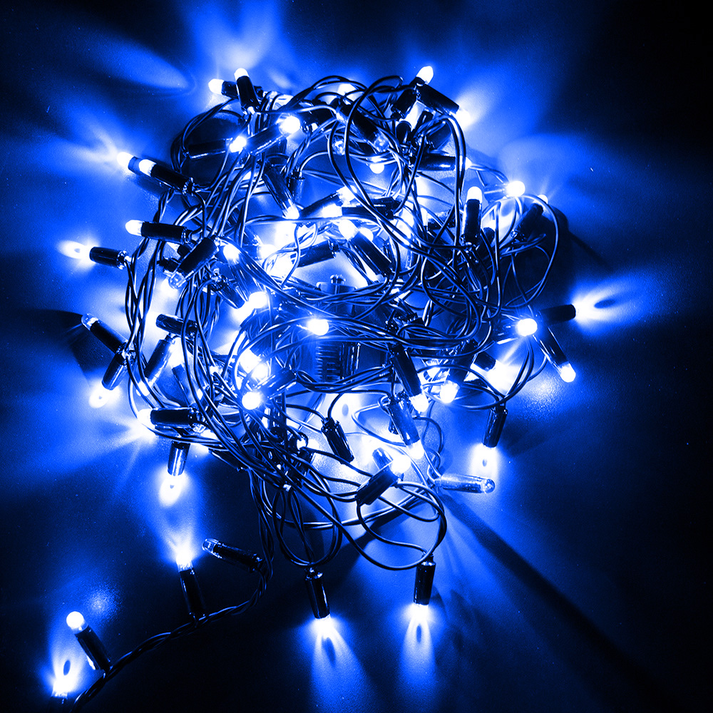 

Гирлянда уличная линейная STARLIGHT 100LED синяя 5м черный провод IP44 (57276)