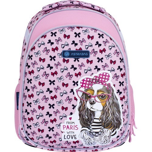 

Рюкзак каркасный школьный Astrabag AS1 Sweet Dog With Bows 39x30x17 см 24 л (501021014)