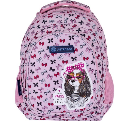 

Рюкзак школьный Astrabag AB330 Sweet Dog With Bows 39x28x15 см 20 л (502021562)