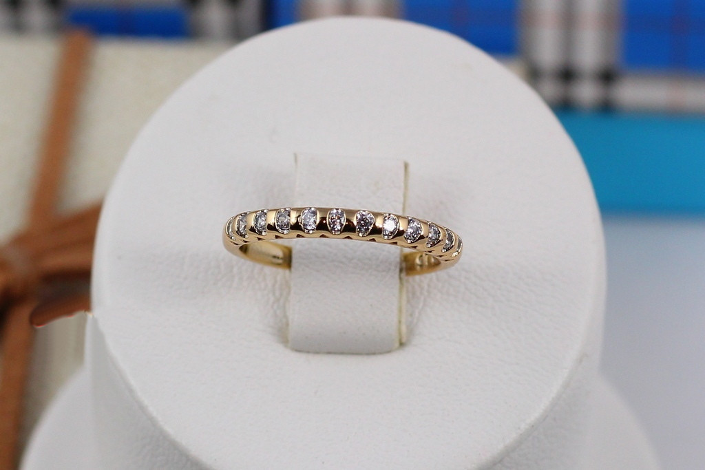 

Кольцо Xuping Jewelry дорожка детское или фаланговое р 13 золотистое