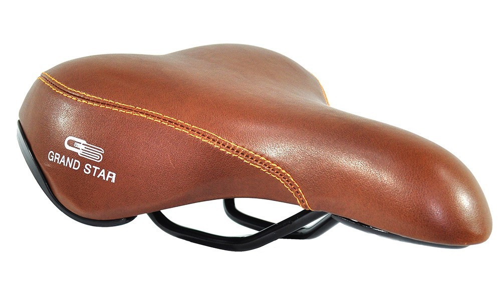 

Седло велосипедное Grand Star GS-1005B1-1D Байк, коричневое, 260х190 мм, без замка