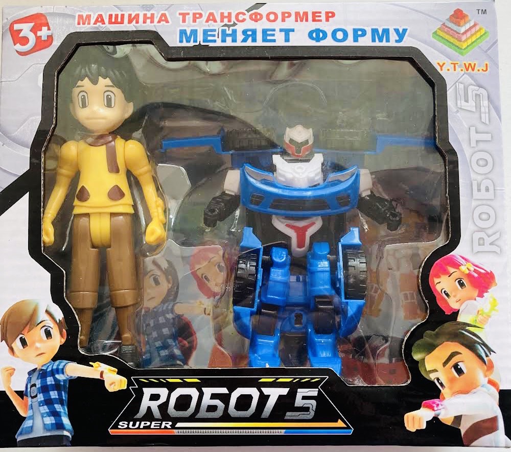 

Игровой набор Super Robot-5 Y.T.W.J. машина трансформер 339-17-5 сине-белая