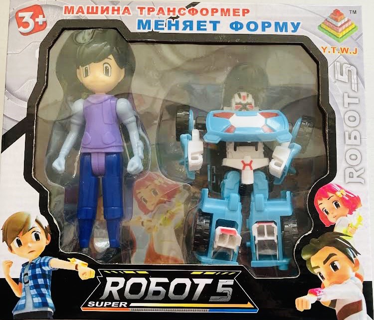 

Игровой набор Super Robot-5 Y.T.W.J. машина трансформер 339-17-4 голубой