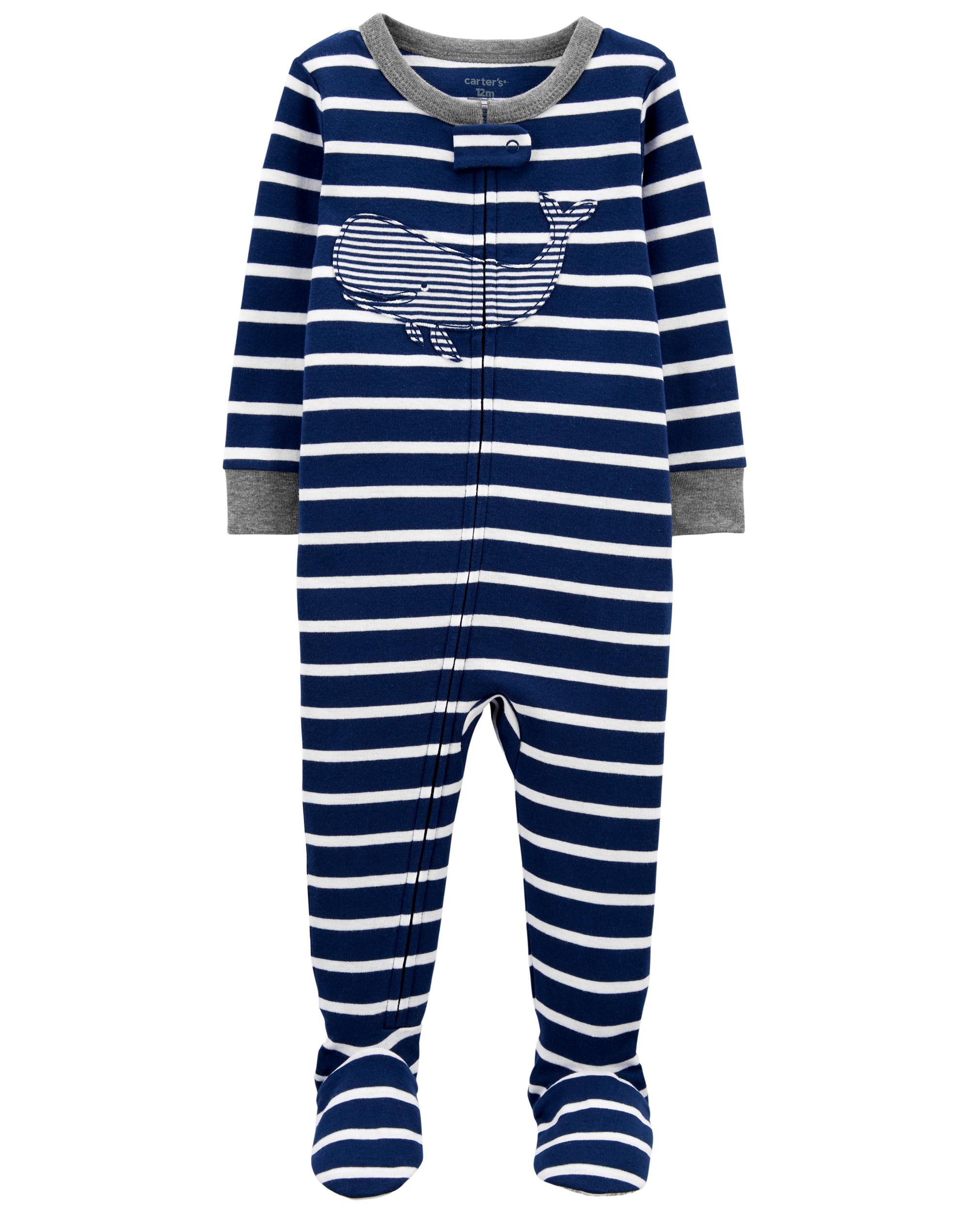 

Человечек трикотажный Carters 24М, р. 81-86 см Синий в полоску (1255)