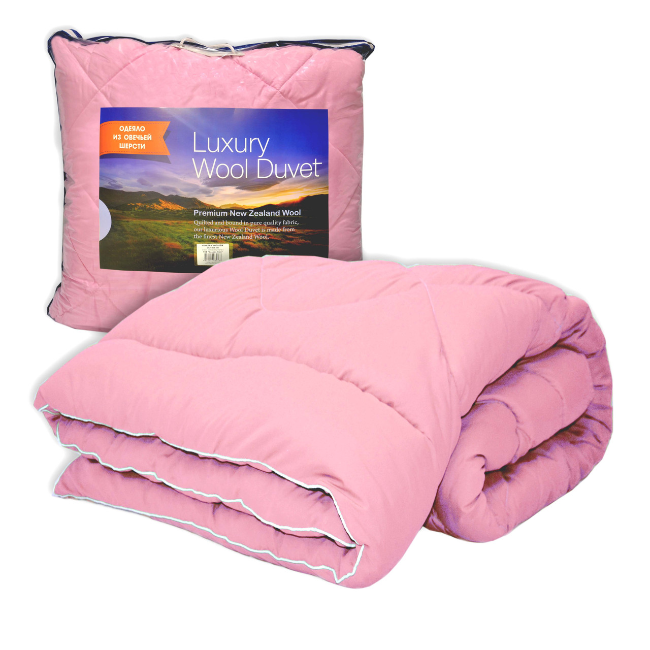 

Одеяло Долина Снов из овечьей шерсти в микрофибре 172x205 см pink