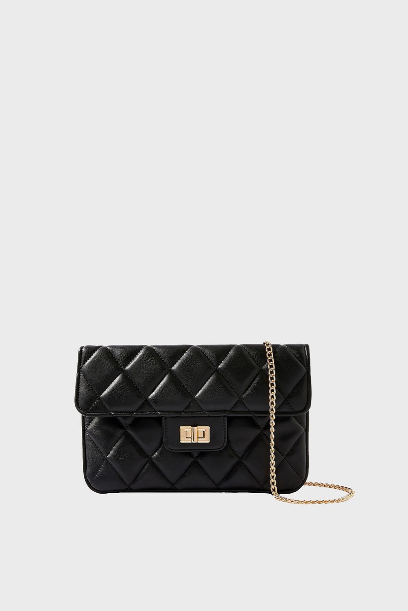 

Женский черный клатч Quilted Clutch Accessorize OS 290045