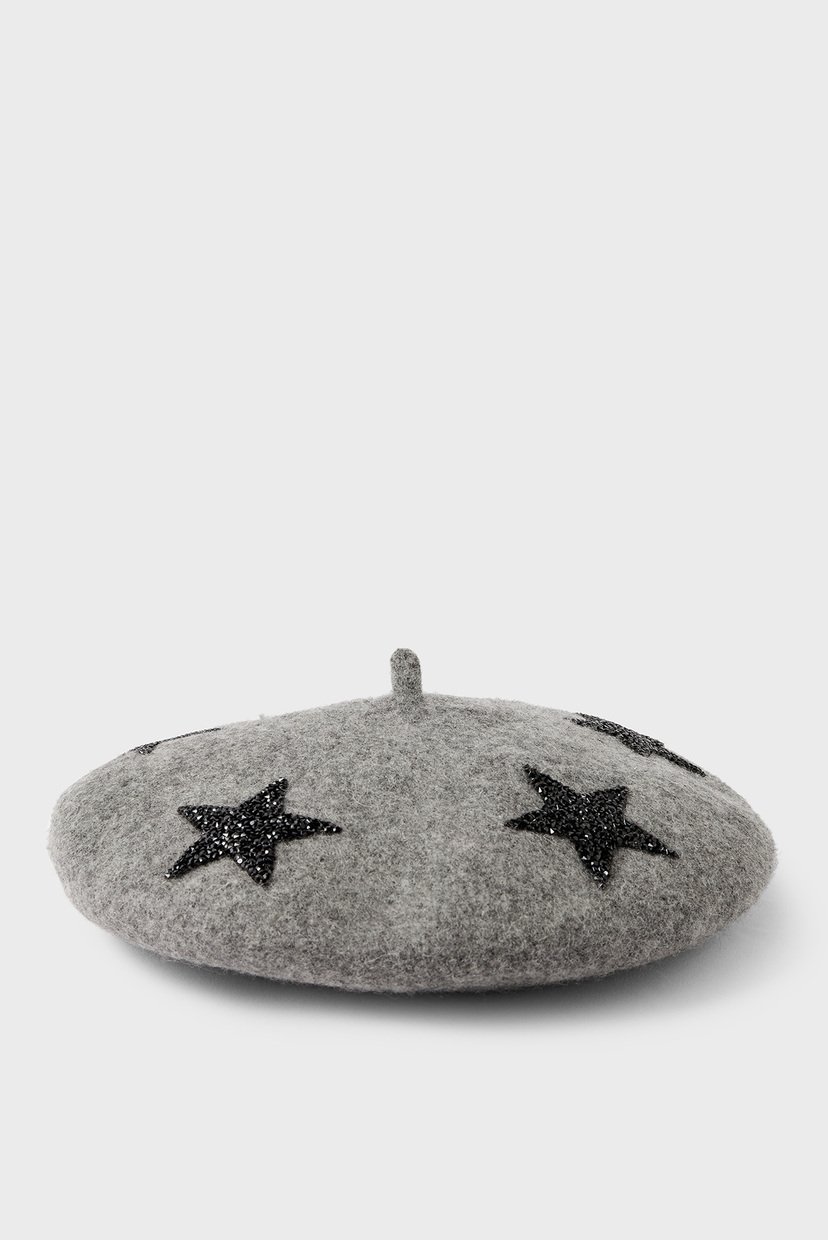 

Женский серый шерстяной берет WISH UPON A STAR Accessorize OS 991084