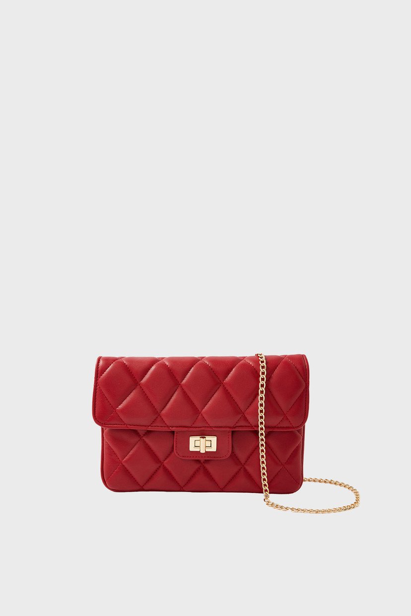 

Женский красный клатч Quilted Clutch Accessorize OS 290045