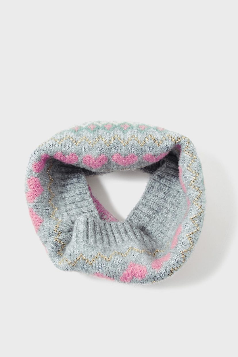 

Детский серый снуд FAIRISLE SNOOD Accessorize OS 283093