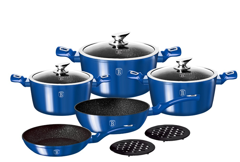 

Набор посуды 10 пр Metallic Line Royal Blue Edition Berlinger Haus BH-1658N