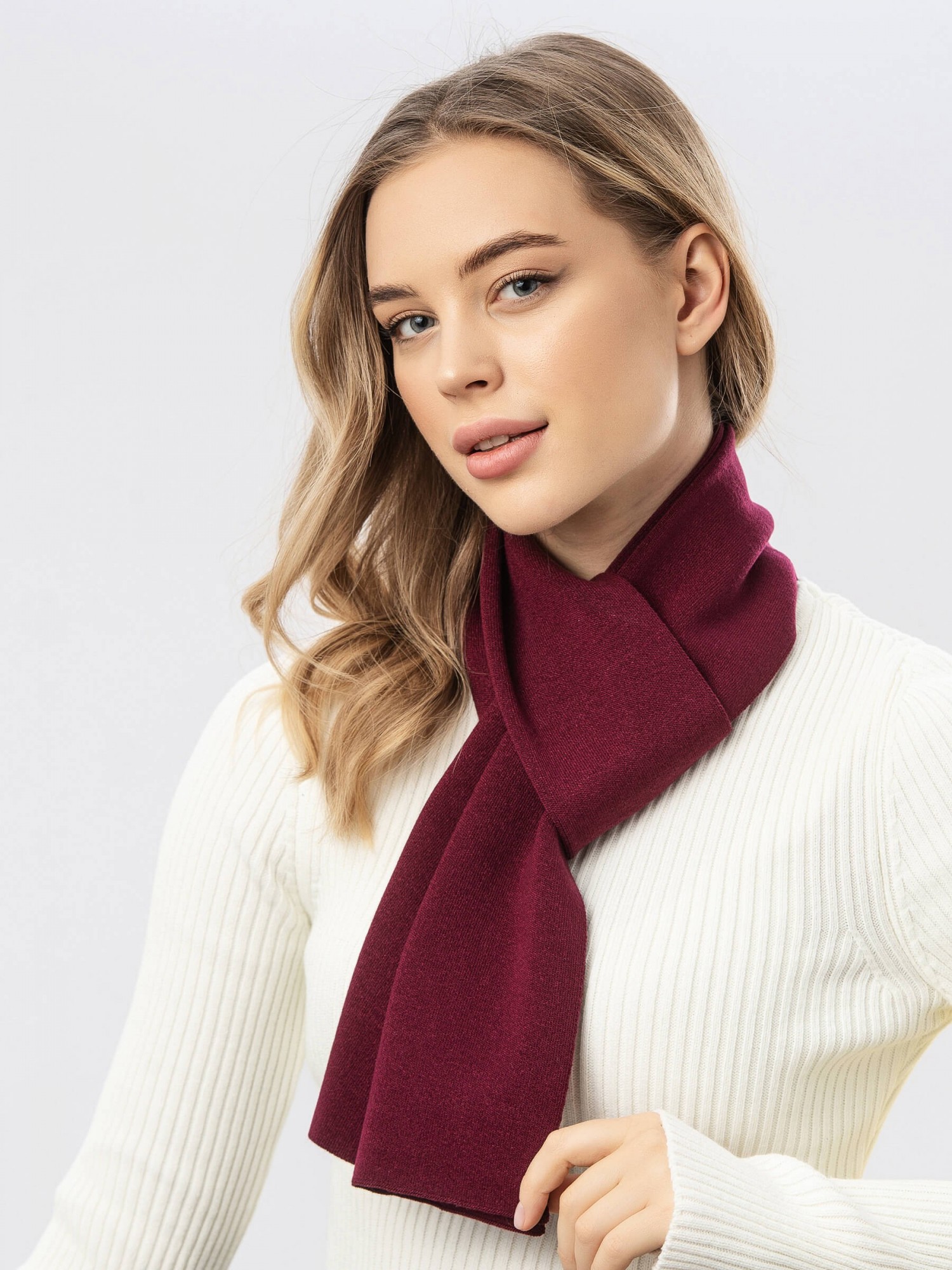 

Шарф унисекс W-Luxury 9260F-25 160х20см Винный