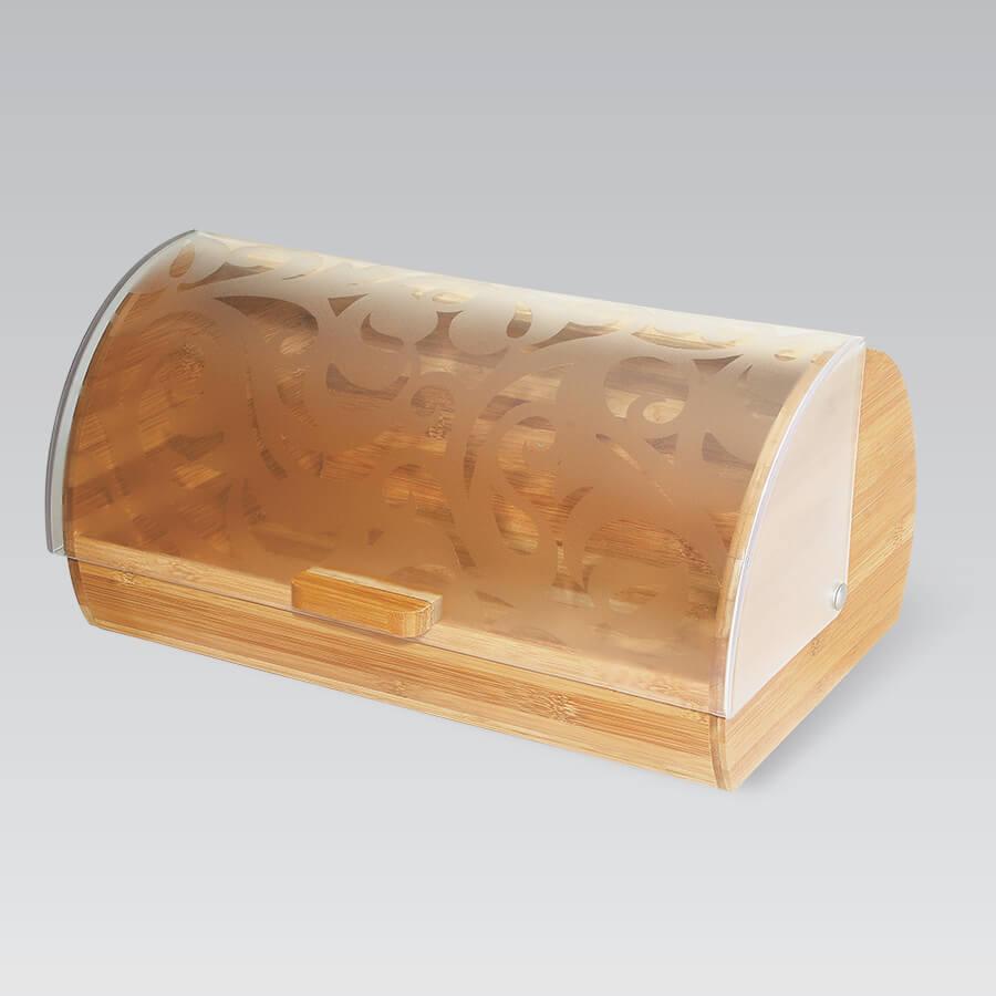 

Хлебница из дерева Maestro MR-1674S c откидной крышкой