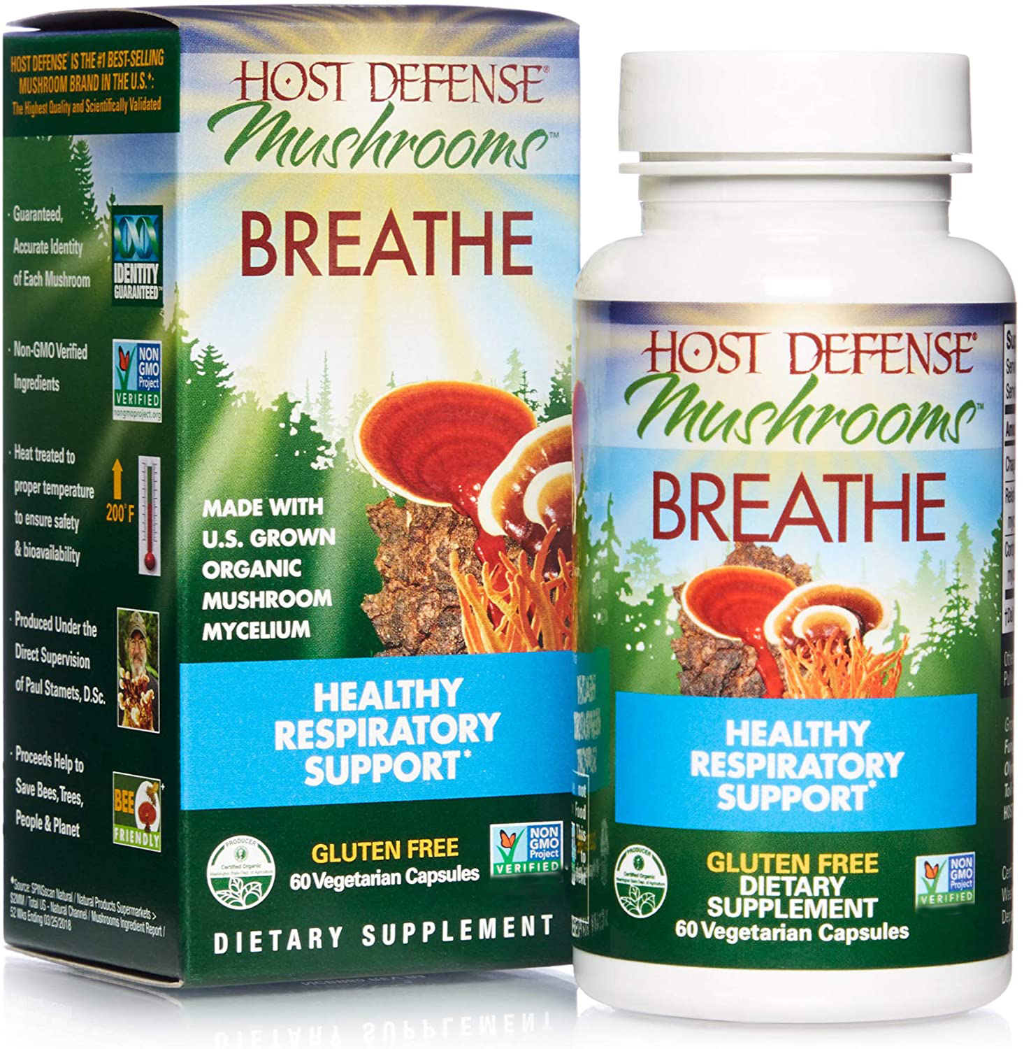 

Host Defense Breathe Mushrooms Healthy Respiratory Support 60 капсул (4384303980)