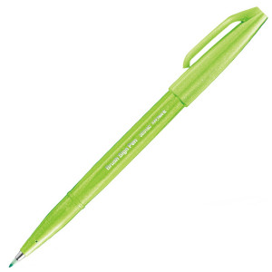 

Маркер-кисть Pentel Brush Sign pen 0.3-2 мм салатовый (SES15C-KX)