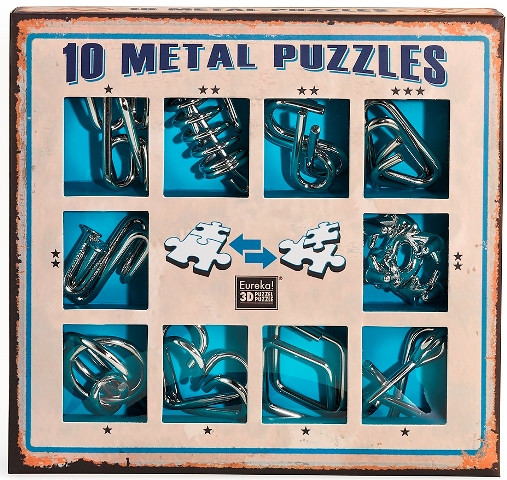 

Набор головоломок Eureka Металлические пазлы - 10 Metall Puzzles blue