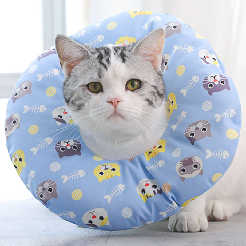 

Мягкий воротник-подушка Hoopet 19G0005GF Blue Cats размер L для кошек защитный от разлизывания (F_7930-30403)