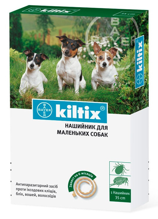 

Ошейник от блох и клещей Килтикс Kiltix Bayer для собак малых пород 35 см