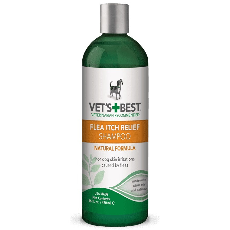 

Успокаивающий шампунь от укусов блох для собак Vet's Best Flea Itch Relief Shampoo 470 мл