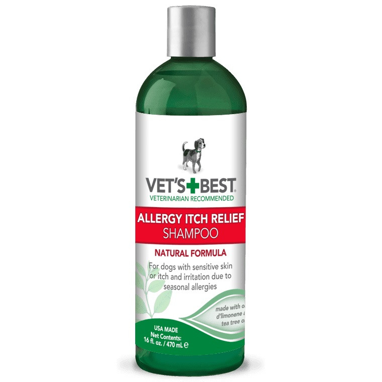 

Шампунь для собак при аллергии, устраняет зуд и раздражения Vet's Best Allergy Itch Relief Shampoo 470 мл