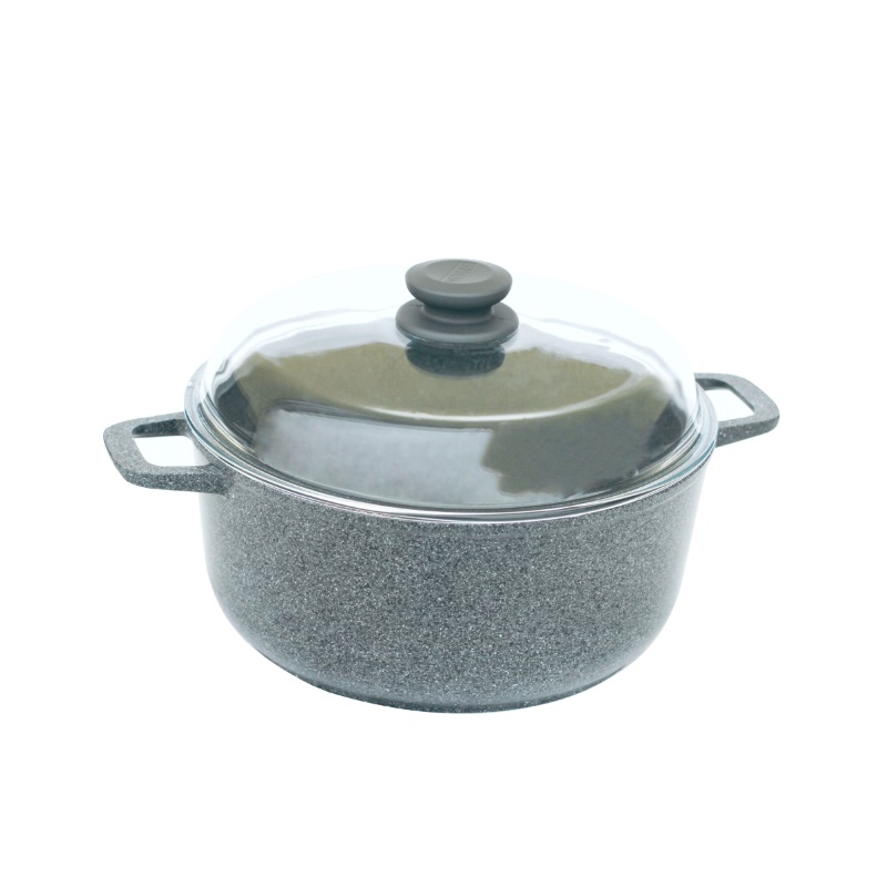 

Кастрюля БИОЛ Granite Gray с крышкой, индукция 4 л