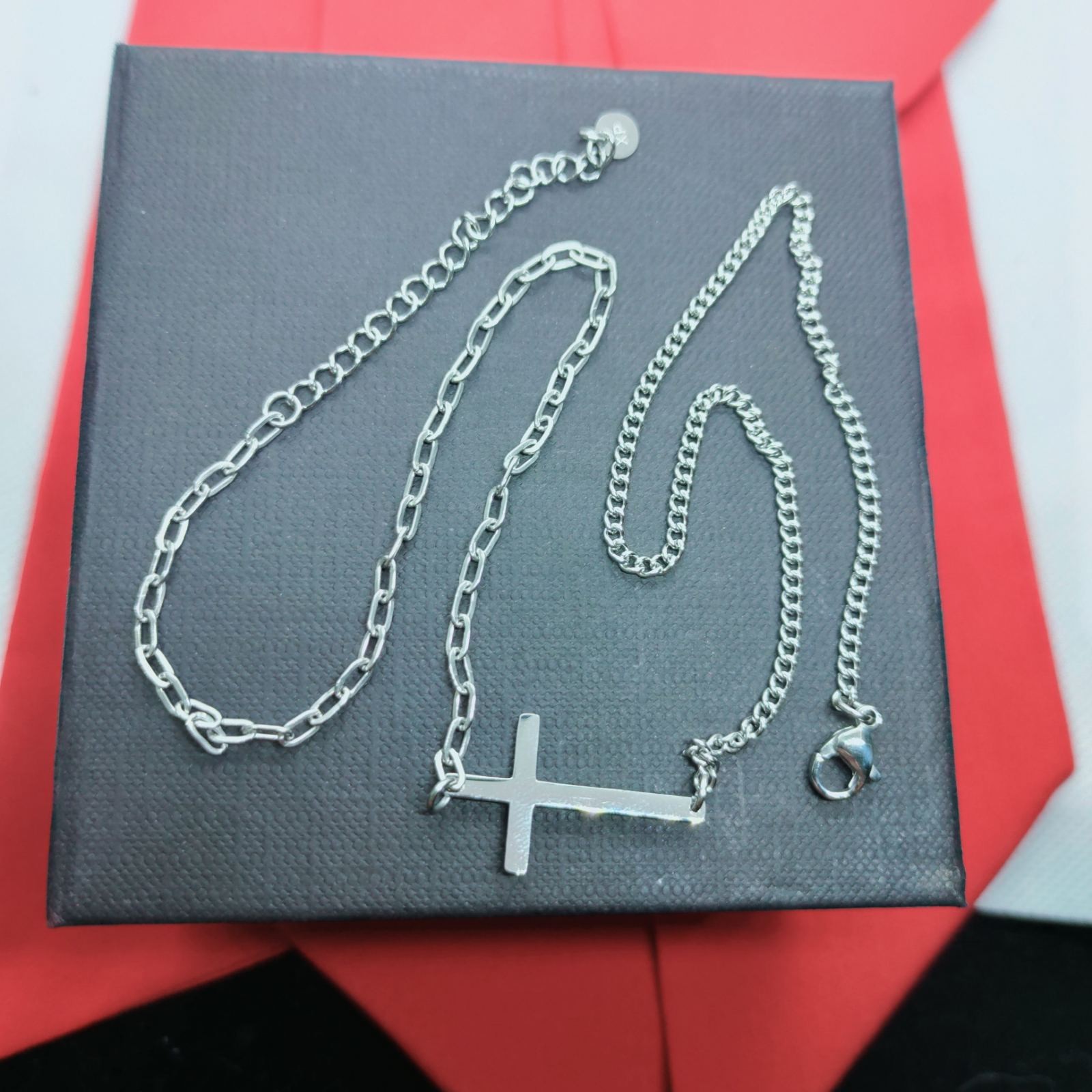 

Цепочка Stainless Steel стальная Серебристый крест 42+6 см 150060