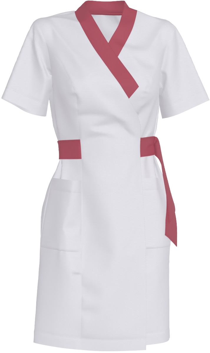 

Медицинский халат женский My Tailor 3507G Голландия  бело-коралловый, Медицинский халат женский My Tailor 3507G Голландия 44 бело-коралловый